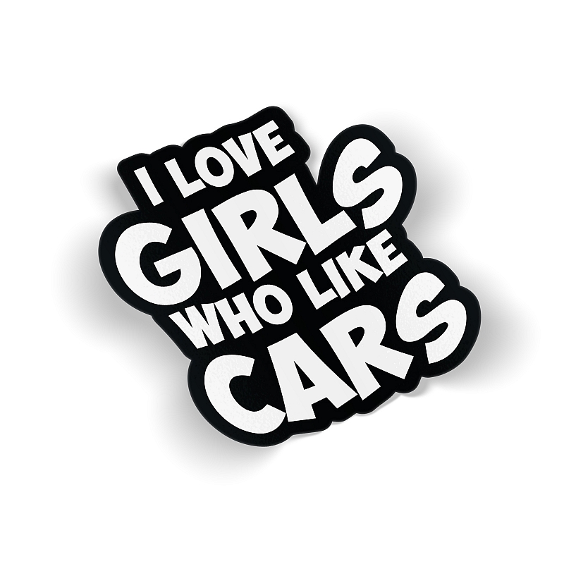 Стикер I Love Girls Who Like Cars #1