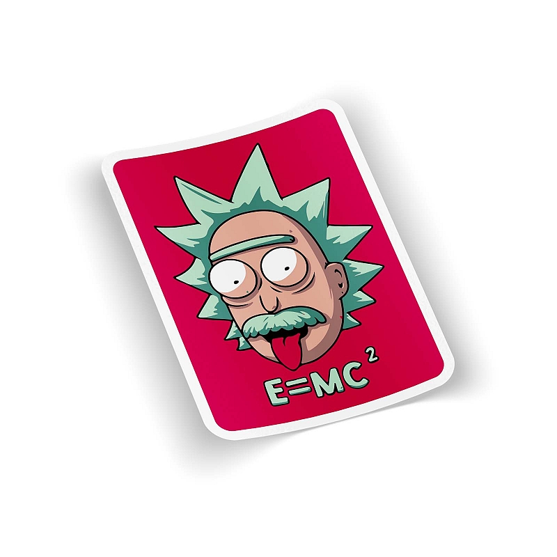 Стикер Рик и Морти - Эйнштейн - # 1 Стикер Рик и Морти - Эйнштейн #1