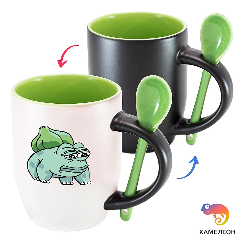 Кружка хамелеон Pepe Pepesaur - # 1 Кружка хамелеон Pepe Pepesaur #1