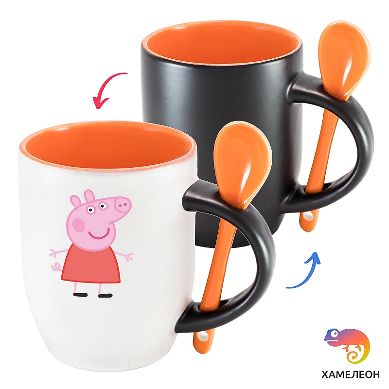 Кружка хамелеон Свинка Пеппа - # 1 Кружка хамелеон Свинка Пеппа #1