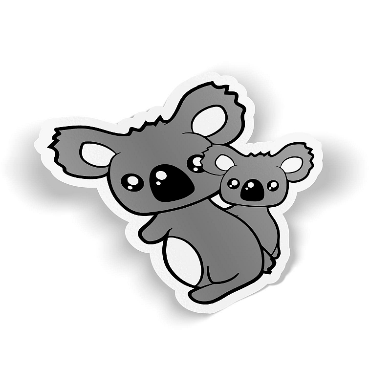 Стикер «Коала с ребенком» - # 1 Стикер «Коала с ребенком» #1
