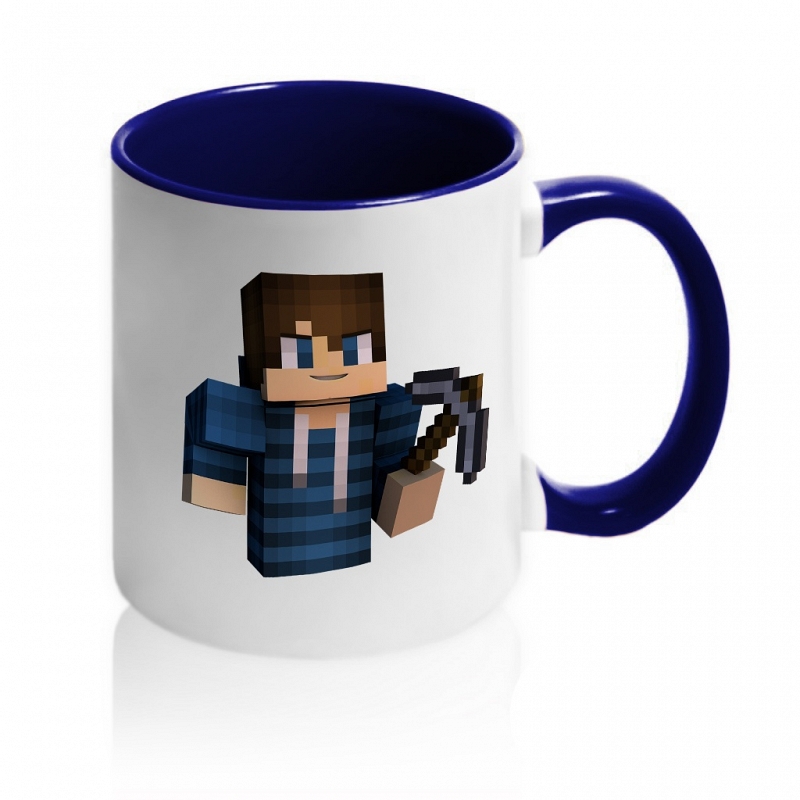 Кружка Minecraft blue boy - # 1 Кружка Minecraft blue boy #1