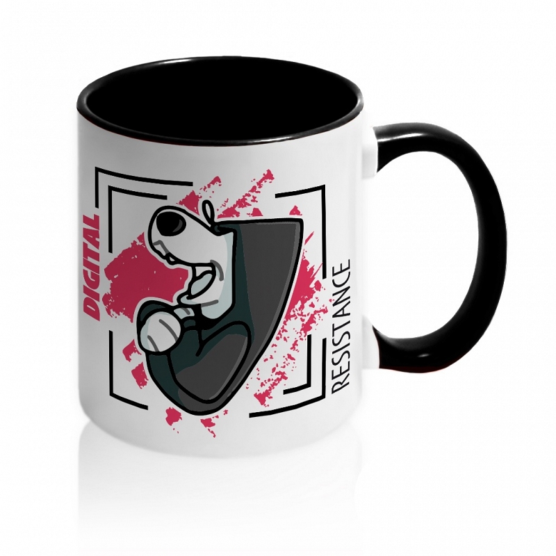 Кружка Digital Resistance - смеющаяся собака - # 4 Кружка Digital Resistance - смеющаяся собака #4