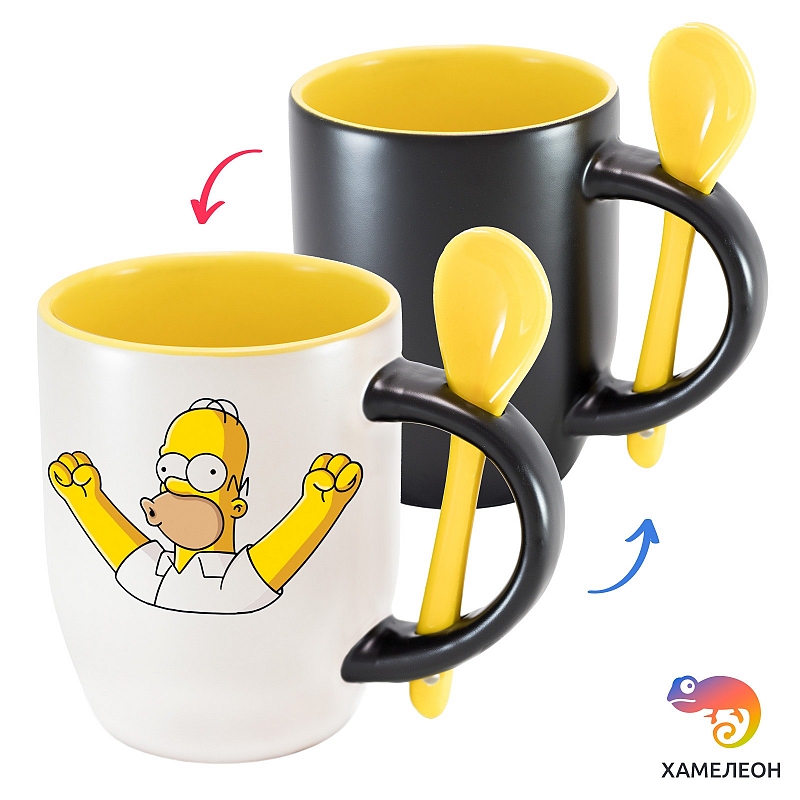 Кружка хамелеон «Гомер Симспон юхуу» - # 1 Кружка хамелеон «Гомер Симспон юхуу» #1