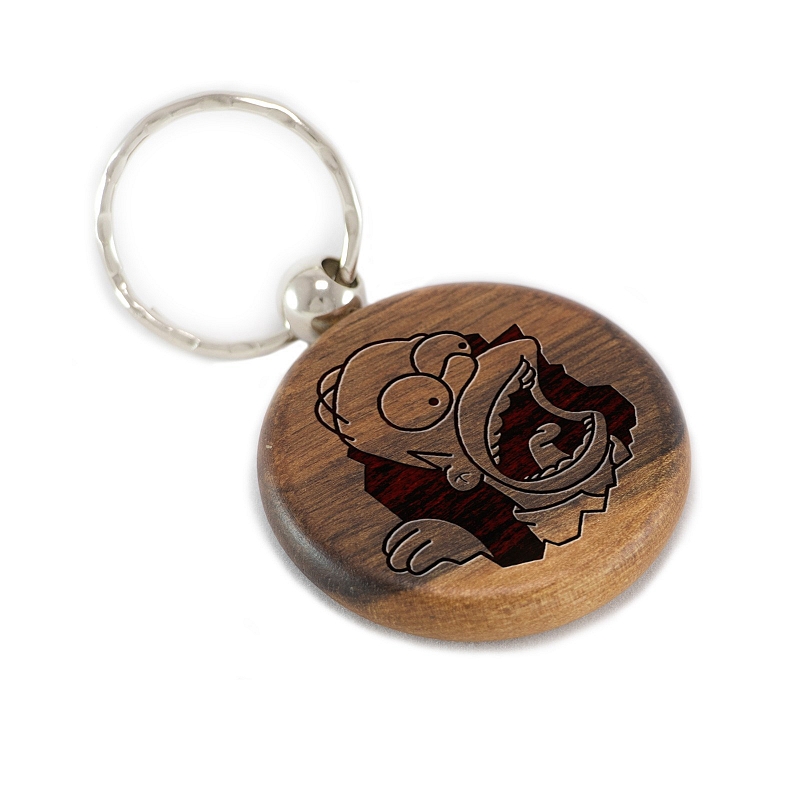 Брелок Гомер Симпсон из дерева - # 2 Брелок Гомер Симпсон из дерева #2