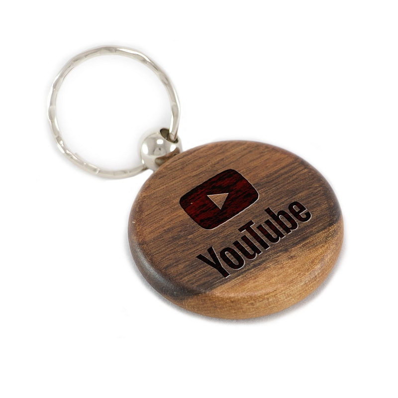 Брелок YouTube из дерева #2