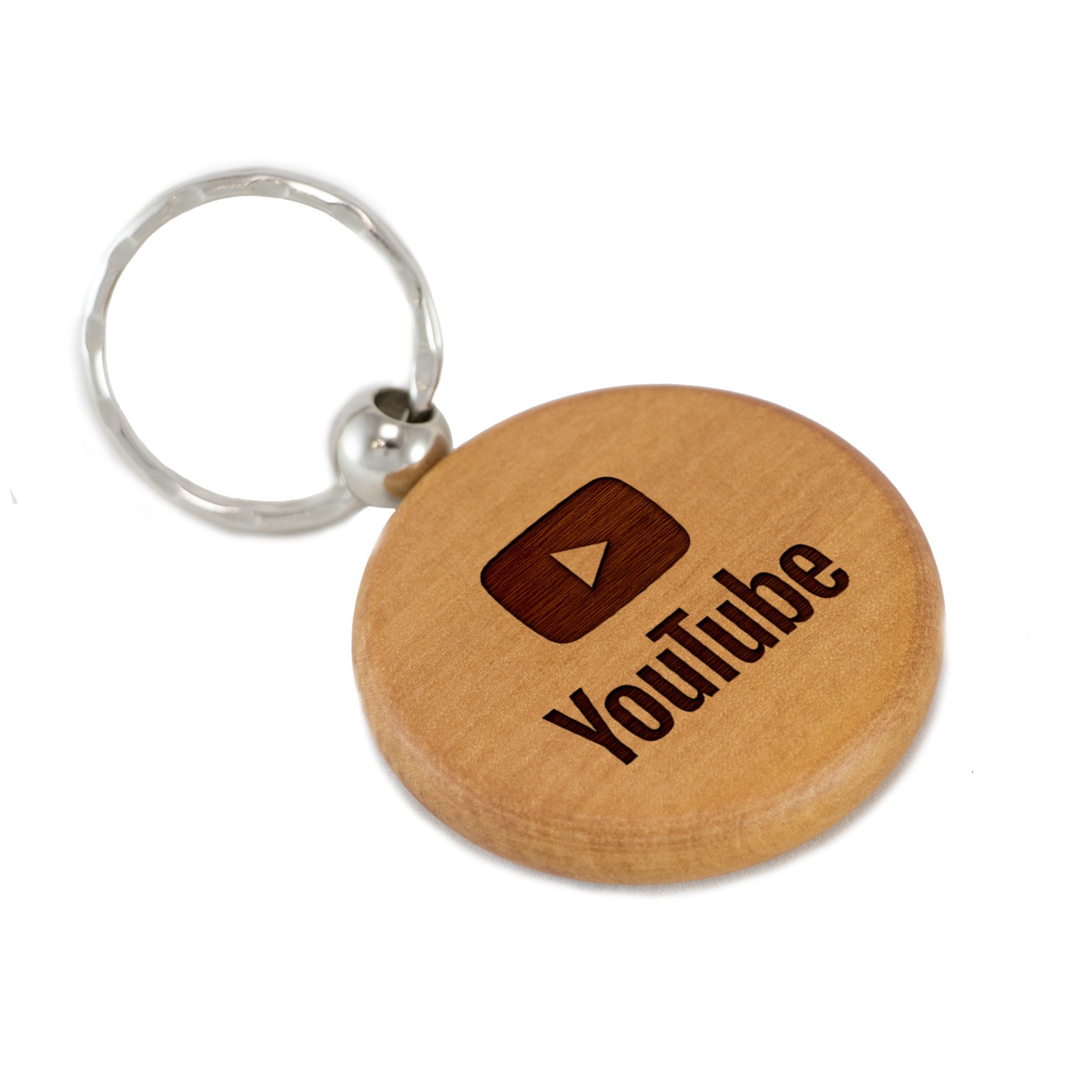 Купить брелок YouTube из дерева
